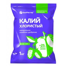 Калий хлористый 1кг, минеральное удобрение, Биомастер